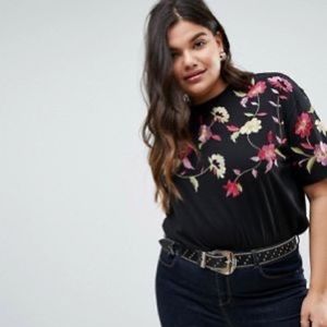ASOS Curve Tee with embroidered Yoke.